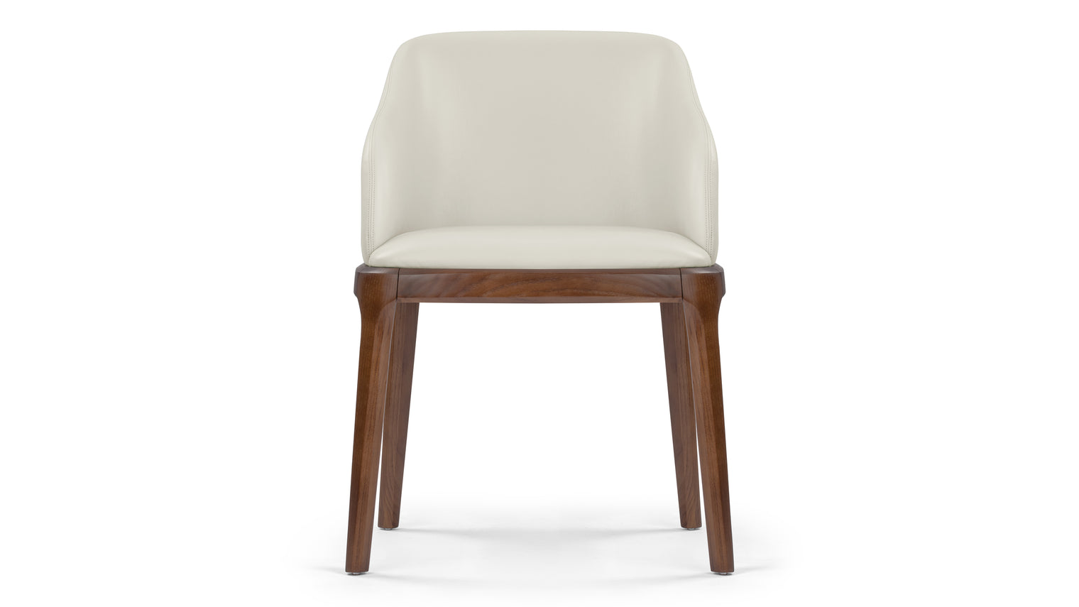 LeBlanc - LeBlanc Armchair, Taupe Vegan Leather and Walnut