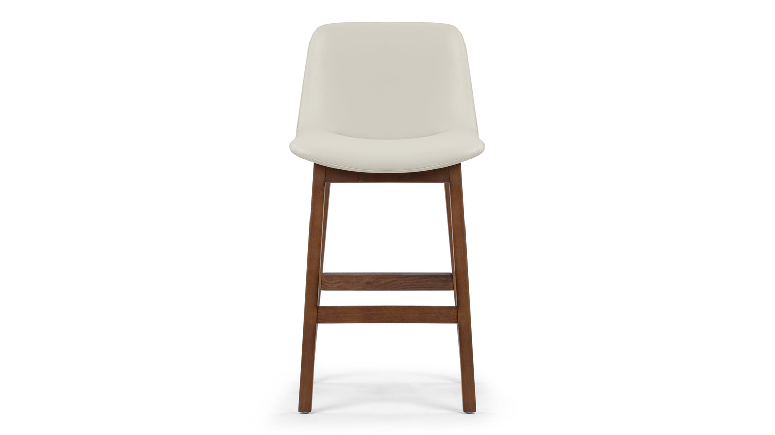 LeBlanc - LeBlanc Counter Stool, Taupe Vegan Leather and Walnut