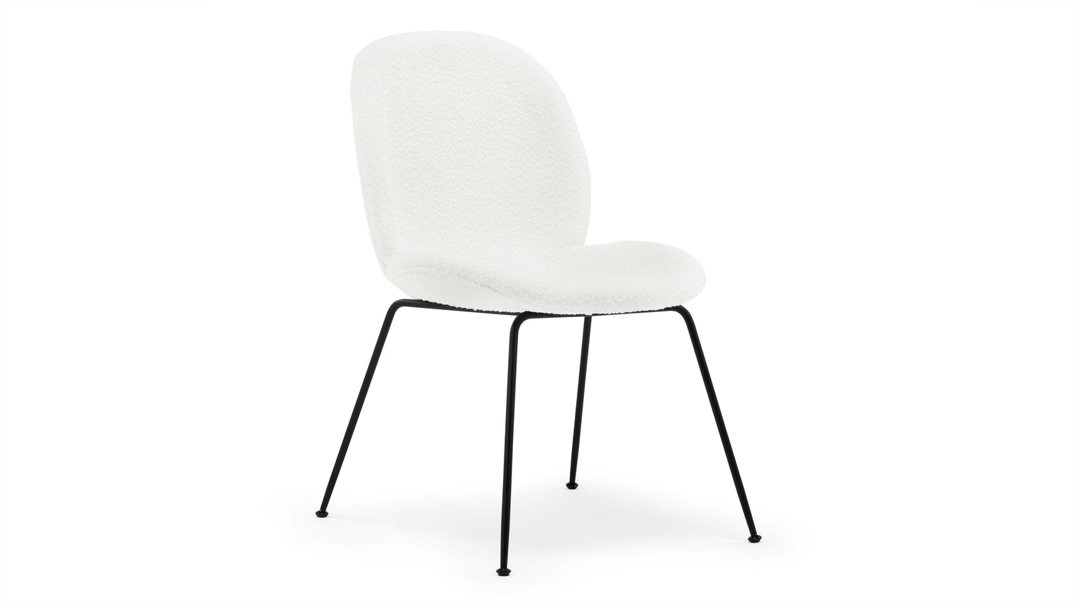 Beetle - Beetle Side Chair, Pearl Boucle