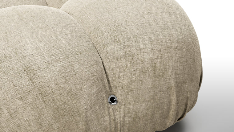 INFINITE POSSIBILITIES | The generous form and soft shapes create a sofa that begs to be sat on, and the sectional design of the Belia creates endless possibilities. Inspired by the spirit of lounging and socializing, the Belia is truly a shape-shifter, adapting to every space and need.
