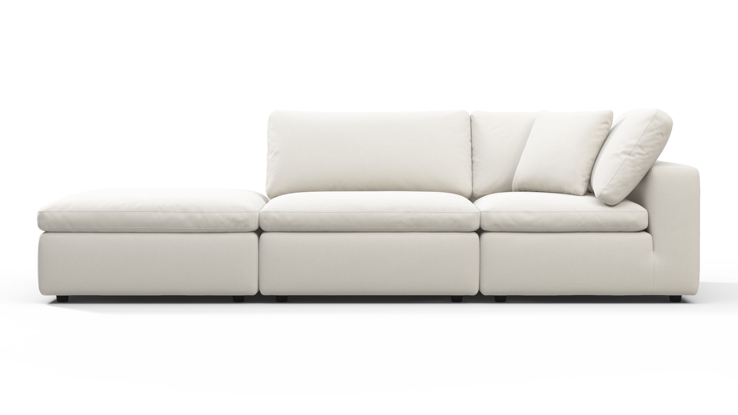 TAILORED AESTHETIC | Whether your style leans towards contemporary, traditional, or eclectic, the Sky Sofa effortlessly adapts to design preferences. Its neutral color palette serves as a canvas for creativity, allowing for accessorizing with bold accent pillows, throws, or statement coffee tables to make it truly unique.
