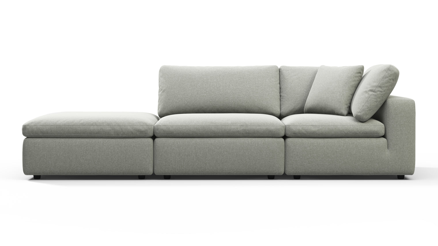 TAILORED AESTHETIC | Whether your style leans towards contemporary, traditional, or eclectic, the Sky Sofa effortlessly adapts to design preferences. Its neutral color palette serves as a canvas for creativity, allowing for accessorizing with bold accent pillows, throws, or statement coffee tables to make it truly unique.
