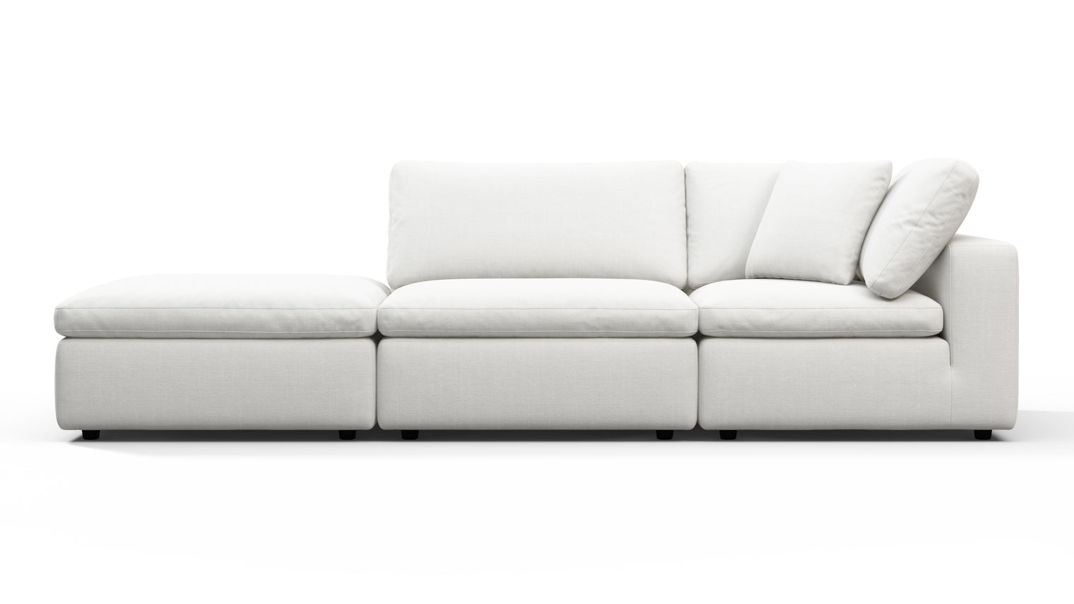 TAILORED AESTHETIC | Whether your style leans towards contemporary, traditional, or eclectic, the Sky Sofa effortlessly adapts to design preferences. Its neutral color palette serves as a canvas for creativity, allowing for accessorizing with bold accent pillows, throws, or statement coffee tables to make it truly unique.
