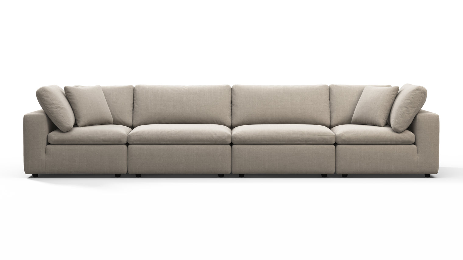 TAILORED AESTHETIC | Whether your style leans towards contemporary, traditional, or eclectic, the Sky Sofa effortlessly adapts to design preferences. Its neutral color palette serves as a canvas for creativity, allowing for accessorizing with bold accent pillows, throws, or statement coffee tables to make it truly unique.
