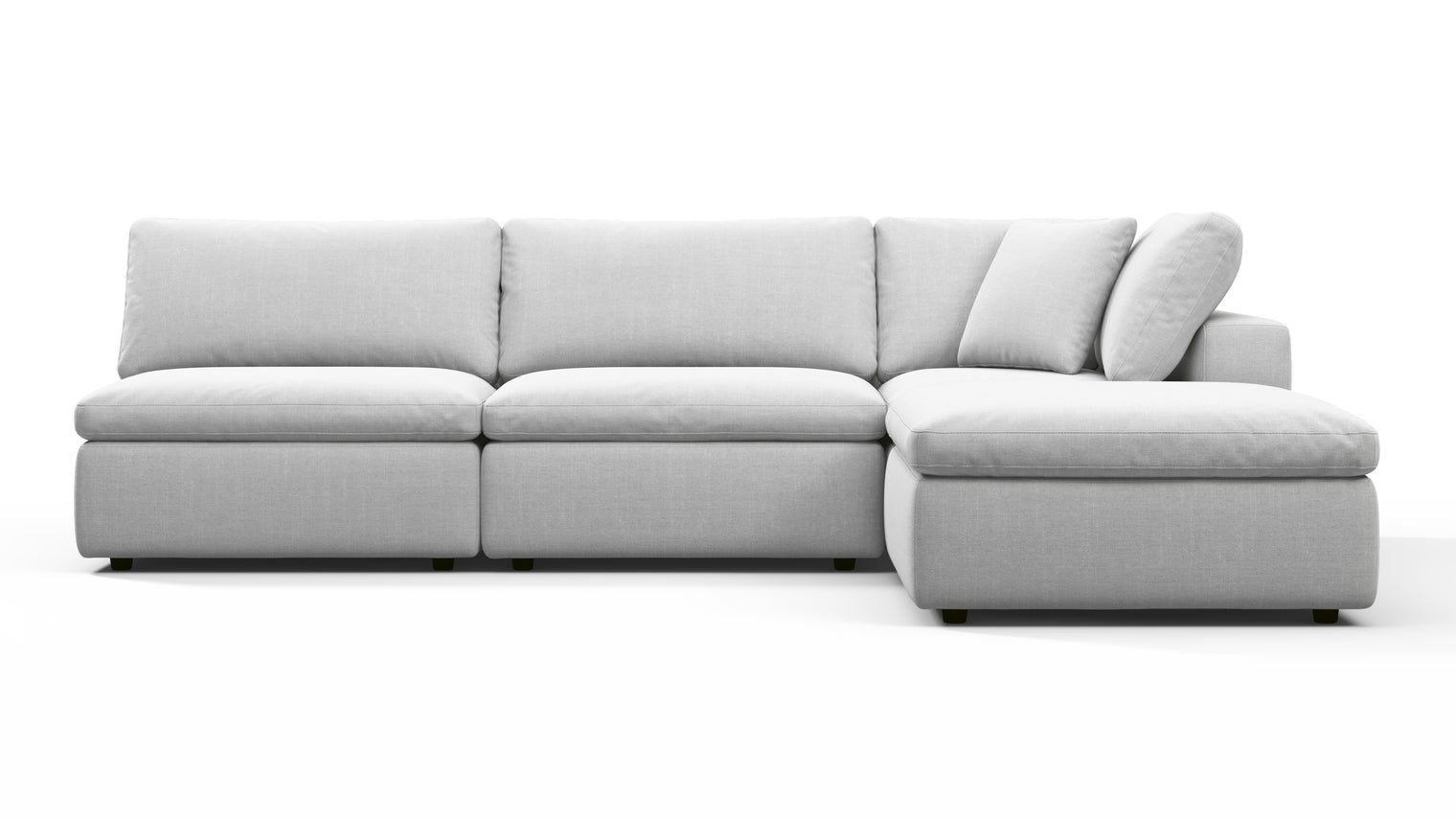 TAILORED AESTHETIC | Whether your style leans towards contemporary, traditional, or eclectic, the Sky Sofa effortlessly adapts to design preferences. Its neutral color palette serves as a canvas for creativity, allowing for accessorizing with bold accent pillows, throws, or statement coffee tables to make it truly unique.
