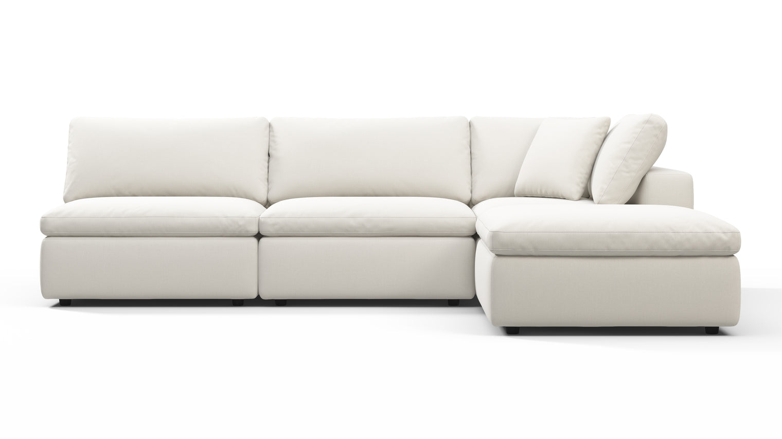 TAILORED AESTHETIC | Whether your style leans towards contemporary, traditional, or eclectic, the Sky Sofa effortlessly adapts to design preferences. Its neutral color palette serves as a canvas for creativity, allowing for accessorizing with bold accent pillows, throws, or statement coffee tables to make it truly unique.
