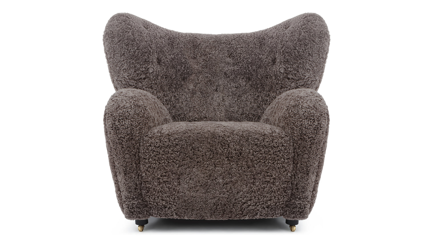 Tired Man - Tired Man Lounge Chair, Frosted Coco Luxe Sheepskin