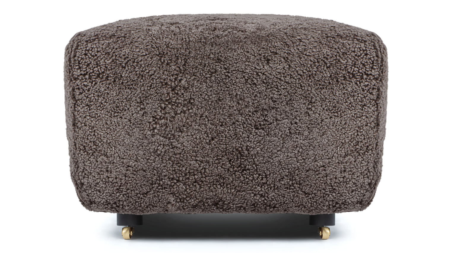 Tired Man - Tired Man Ottoman, Frosted Coco Luxe Sheepskin