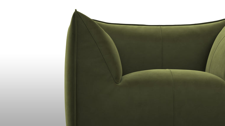 Leandro - Leandro Lounge Chair, Thyme Luxe Velvet
