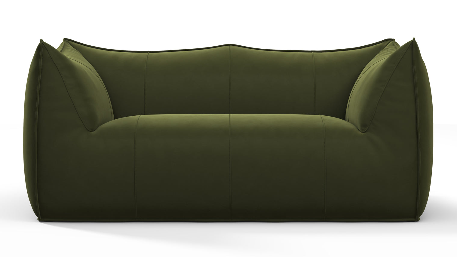 SCULPTURAL SEAT | Crafted with the utmost attention to detail, this sofa showcases exceptional craftsmanship and luxurious materials. The premium upholstery adds a touch of elegance and texture, with the carefully tailored contours and seamless stitching exemplifying the dedication to perfection that defines products from Interior Icons.
