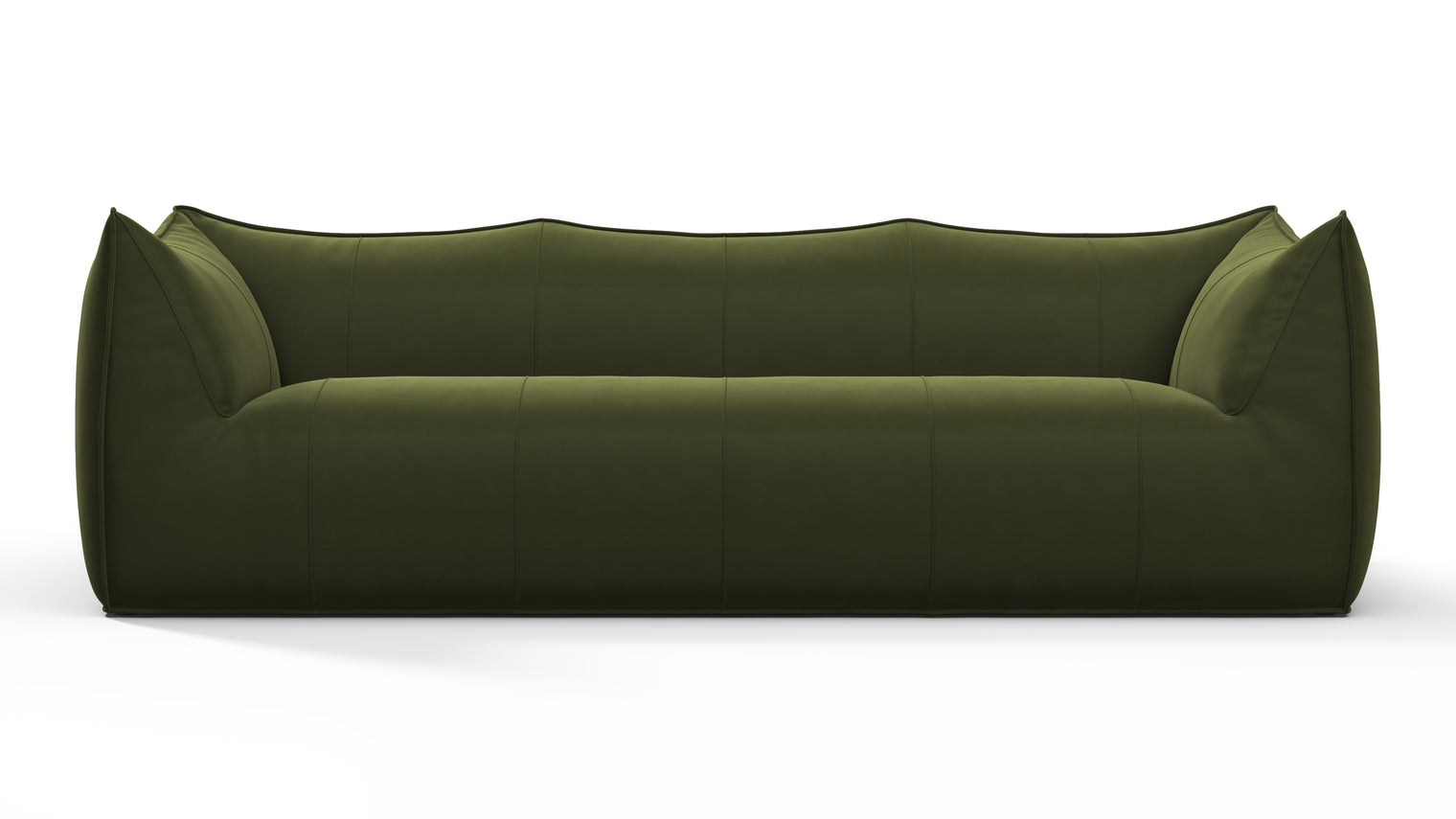 Leandro - Leandro Three Seater Sofa, Thyme Luxe Velvet
