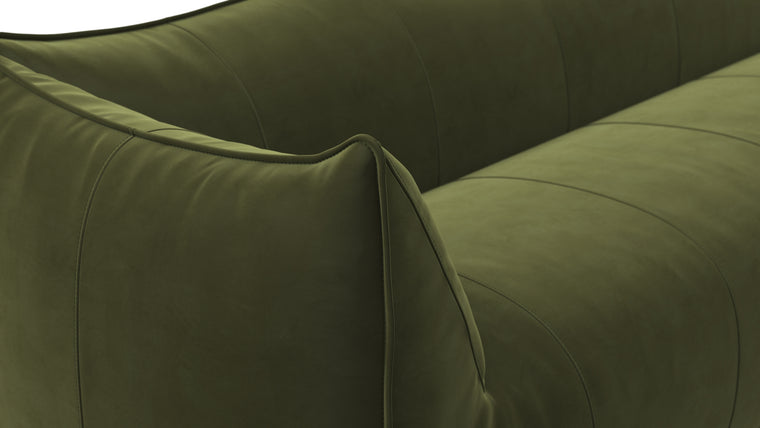 Leandro - Leandro Three Seater Sofa, Thyme Luxe Velvet
