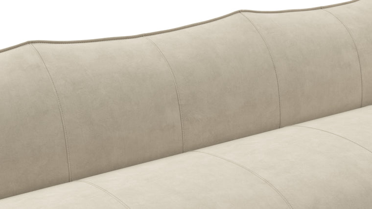 Leandro - Leandro Three Seater Sofa, Eggshell Vegan Suede
