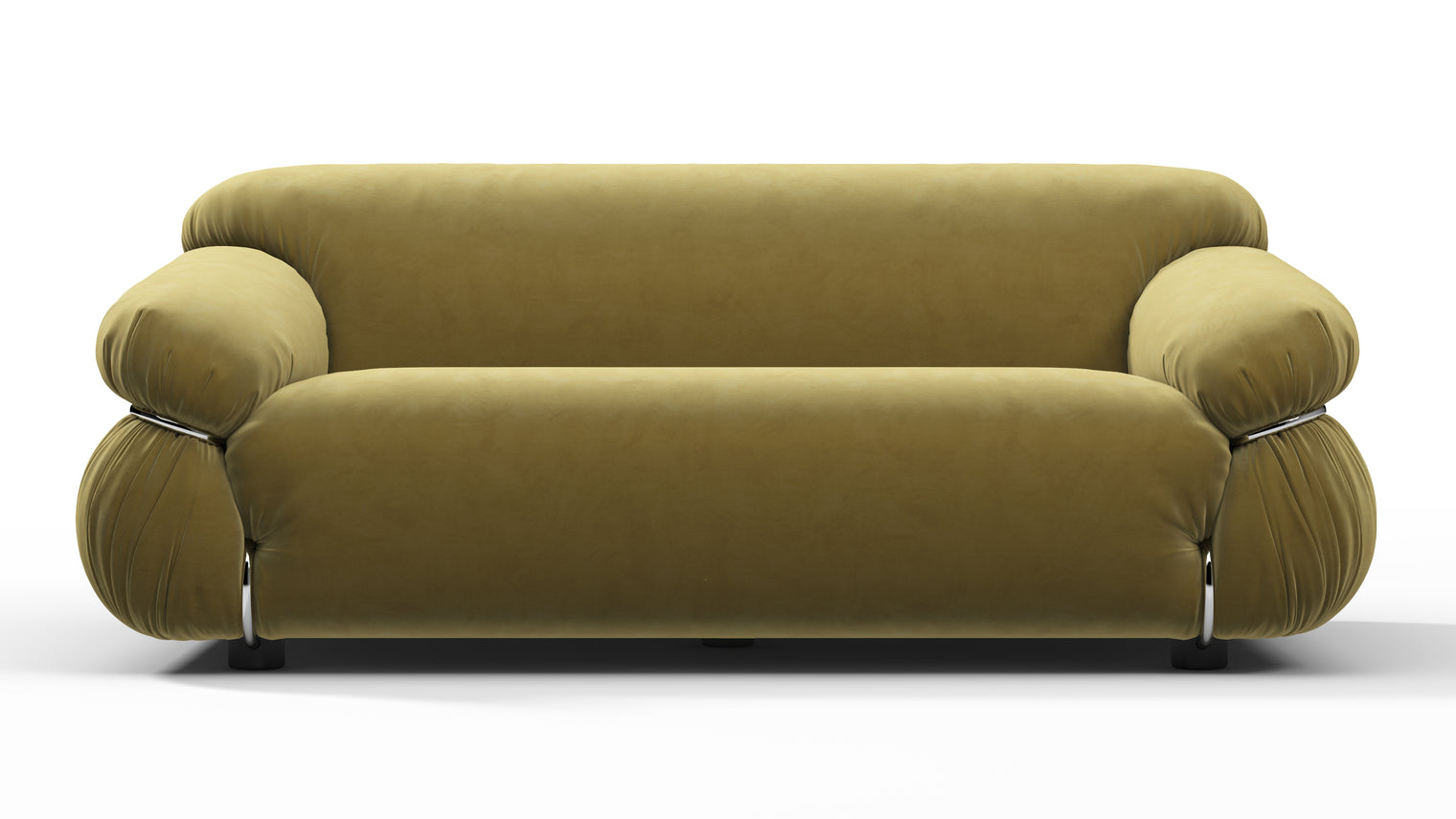 SCULPTURAL SOFA | Introducing the Sesann Sofa, an exquisite masterpiece that encapsulates a unique blend of mid-century modern aesthetics and timeless elegance. Its sculptural form and refined lines evoke a sense of sophisticated artistry, making it a captivating focal point in any living space.
