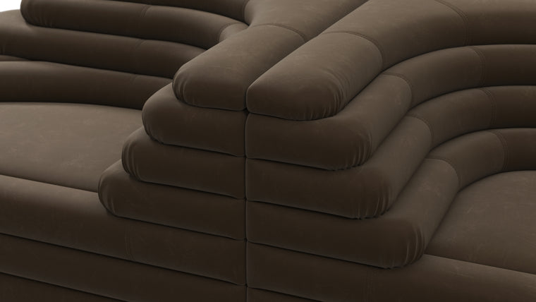 ICON OF THE 70S | Crafted by skilled artisans, this sofa is a masterpiece of craftsmanship. Every curve and contour is meticulously handcrafted to ensure the utmost precision and quality. The attention to detail is evident in the seamless stitching and flawless finish, creating a truly exceptional piece of furniture that will be cherished for years to come.
