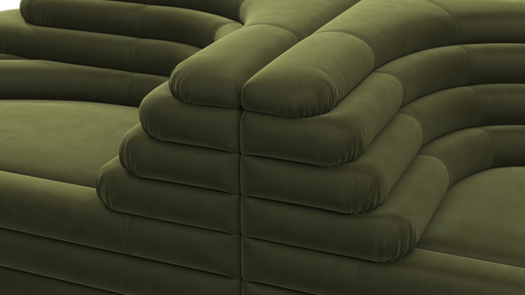 ICON OF THE 70S | Crafted by skilled artisans, this sofa is a masterpiece of craftsmanship. Every curve and contour is meticulously handcrafted to ensure the utmost precision and quality. The attention to detail is evident in the seamless stitching and flawless finish, creating a truly exceptional piece of furniture that will be cherished for years to come.
