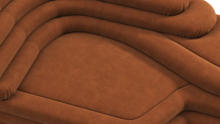 ICON OF THE 70S | Crafted by skilled artisans, this sofa is a masterpiece of craftsmanship. Every curve and contour is meticulously handcrafted to ensure the utmost precision and quality. The attention to detail is evident in the seamless stitching and flawless finish, creating a truly exceptional piece of furniture that will be cherished for years to come.
