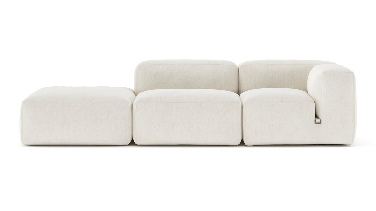 A Modern Invitation | The Le Mura Sectional exudes a modern yet inviting vibe with its soft, geometric shapes and neutral tones, seamlessly fitting into any design scheme. Its puffy design adds a touch of laid-back luxury to any room.
