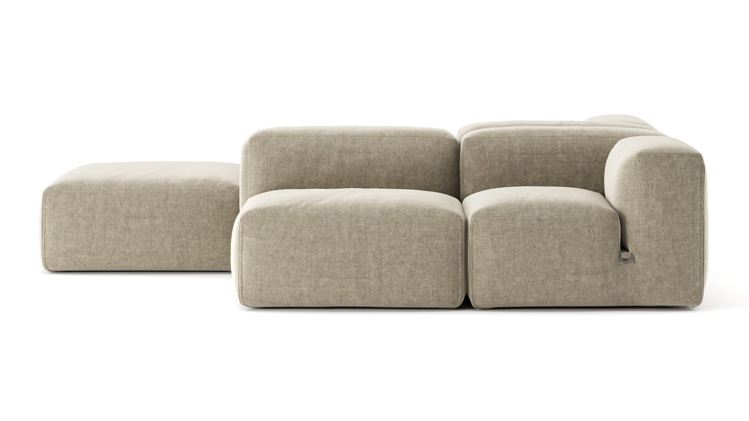 Modular Versatility | Designed for adaptability, the sectional’s modular system allows for easy rearrangement, making it perfect for customizable seating arrangements in various living spaces.
