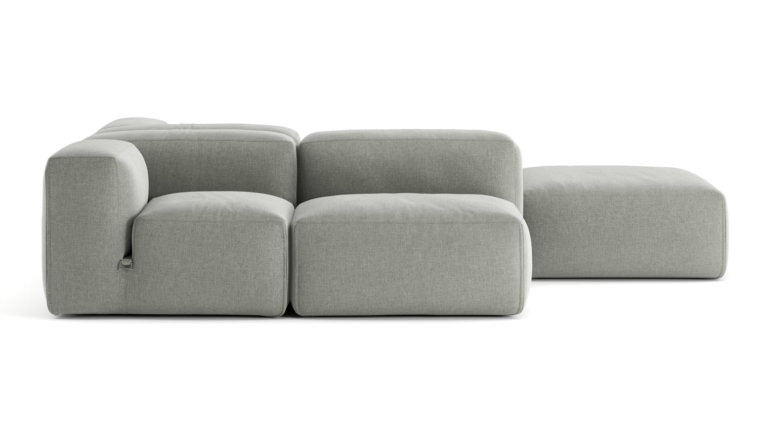 A Modern Invitation | The Le Mura Sectional exudes a modern yet inviting vibe with its soft, geometric shapes and neutral tones, seamlessly fitting into any design scheme. Its puffy design adds a touch of laid-back luxury to any room.
