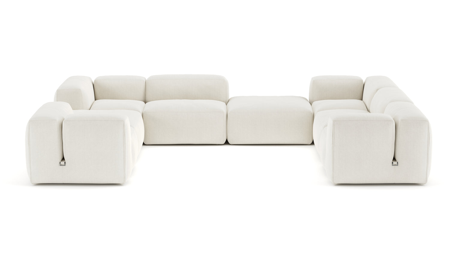 A Modern Invitation | The Le Mura Sectional exudes a modern yet inviting vibe with its soft, geometric shapes and neutral tones, seamlessly fitting into any design scheme. Its puffy design adds a touch of laid-back luxury to any room.
