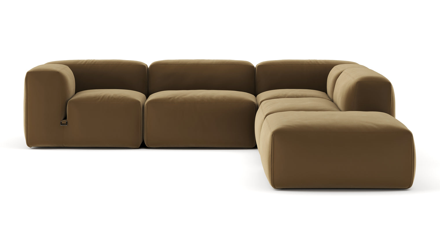 Modular Versatility | Designed for adaptability, the sectional’s modular system allows for easy rearrangement, making it perfect for customizable seating arrangements in various living spaces.
