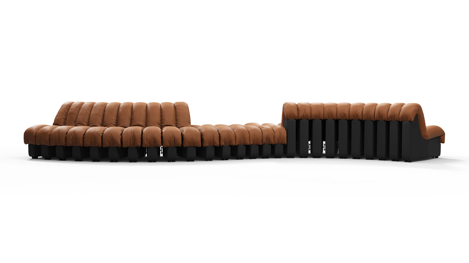 Chic Sectional | Introducing the DS 600 Sofa, an icon of avant-garde design and a true testament to the visionary design. Inspired by designs of the 1970s, this sofa revolutionizes the concept of modular seating, pushing boundaries and redefining the possibilities of contemporary furniture.
