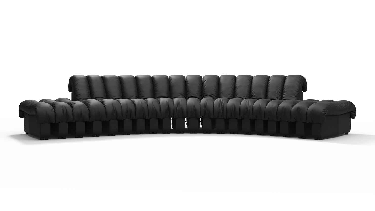 Chic Sectional | Introducing the DS 600 Sofa, an icon of avant-garde design and a true testament to the visionary design. Inspired by designs of the 1970s, this sofa revolutionizes the concept of modular seating, pushing boundaries and redefining the possibilities of contemporary furniture.
