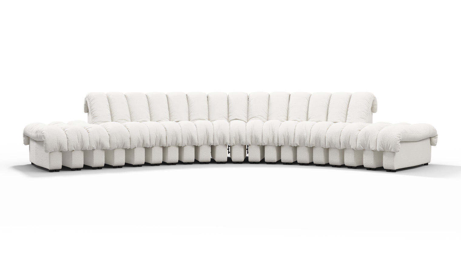 Chic Sectional | Introducing the DS 600 Sofa, an icon of avant-garde design and a true testament to the visionary design. Inspired by designs of the 1970s, this sofa revolutionizes the concept of modular seating, pushing boundaries and redefining the possibilities of contemporary furniture.
