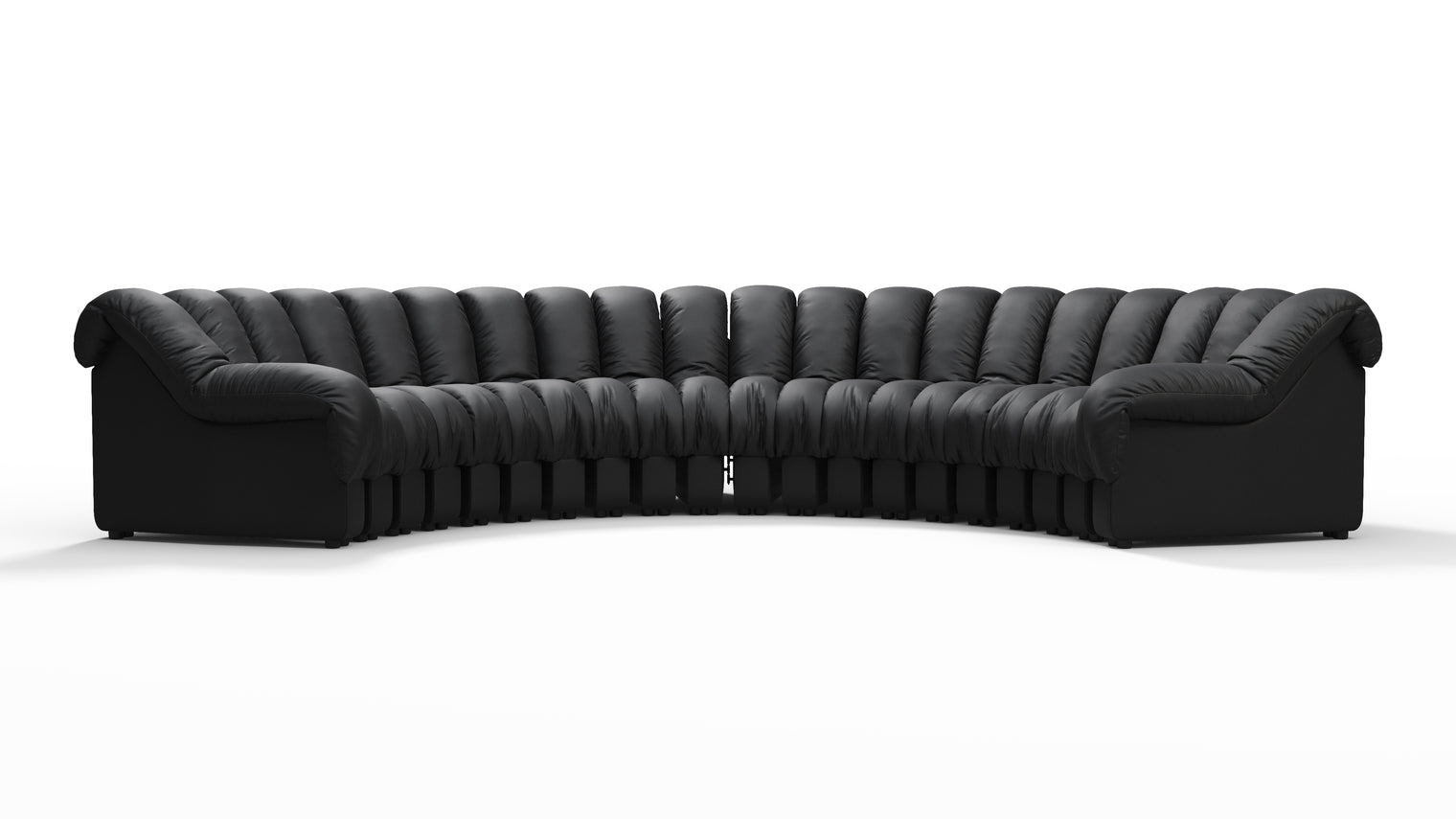 Chic Sectional | Introducing the DS 600 Sofa, an icon of avant-garde design and a true testament to the visionary design. Inspired by designs of the 1970s, this sofa revolutionizes the concept of modular seating, pushing boundaries and redefining the possibilities of contemporary furniture.
