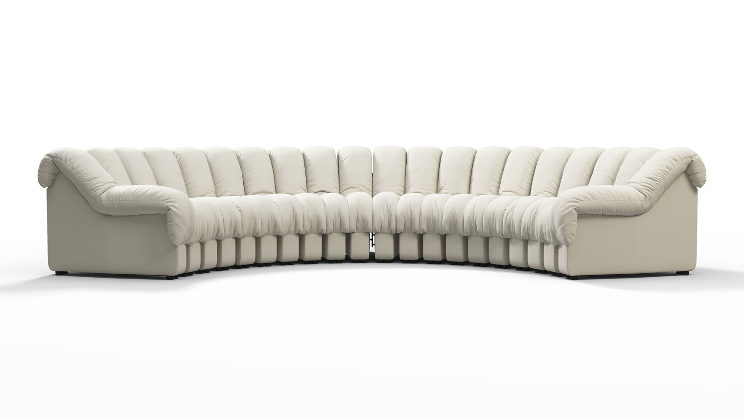 Chic Sectional | Introducing the DS 600 Sofa, an icon of avant-garde design and a true testament to the visionary design. Inspired by designs of the 1970s, this sofa revolutionizes the concept of modular seating, pushing boundaries and redefining the possibilities of contemporary furniture.
