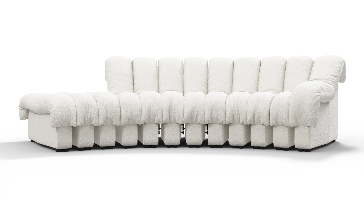 Chic Sectional | Introducing the DS 600 Sofa, an icon of avant-garde design and a true testament to the visionary design. Inspired by designs of the 1970s, this sofa revolutionizes the concept of modular seating, pushing boundaries and redefining the possibilities of contemporary furniture.
