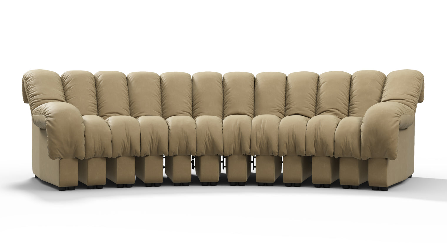 Chic Sectional | Introducing the DS 600 Sofa, an icon of avant-garde design and a true testament to the visionary design. Inspired by designs of the 1970s, this sofa revolutionizes the concept of modular seating, pushing boundaries and redefining the possibilities of contemporary furniture.
