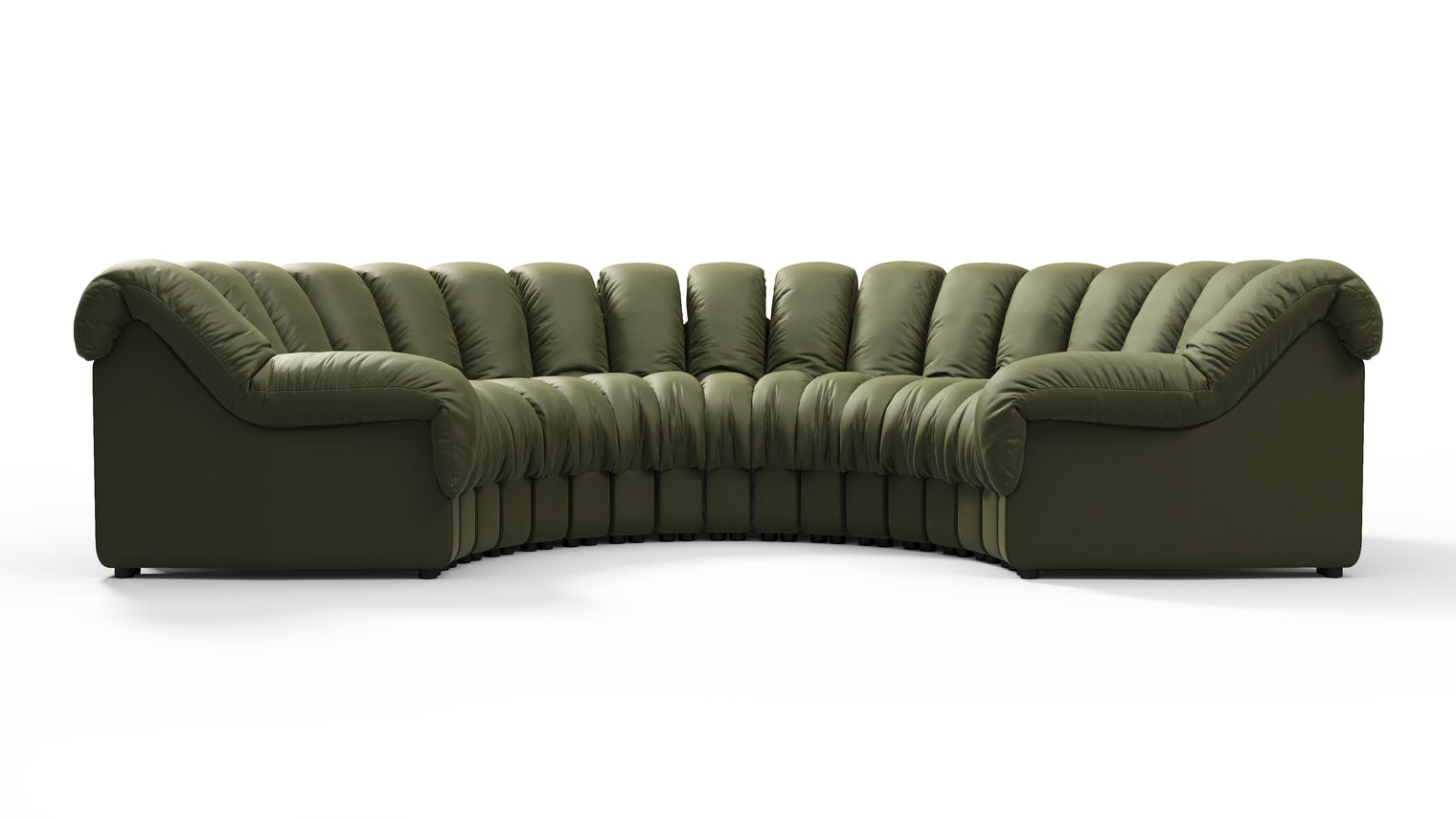 Chic Sectional | Introducing the DS 600 Sofa, an icon of avant-garde design and a true testament to the visionary design. Inspired by designs of the 1970s, this sofa revolutionizes the concept of modular seating, pushing boundaries and redefining the possibilities of contemporary furniture.
