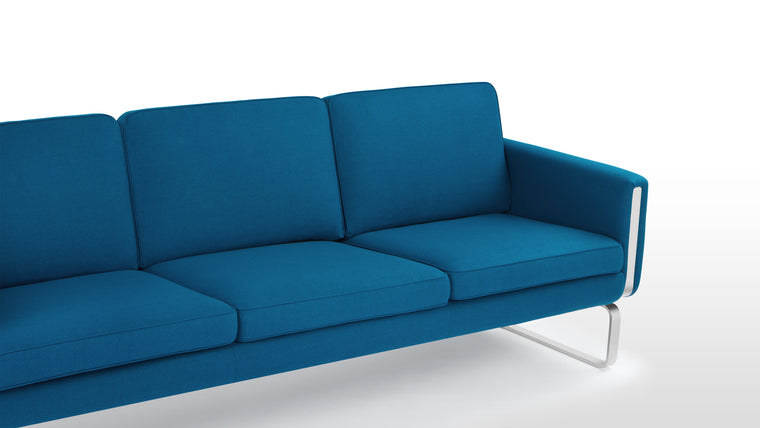 Relax in Style | Offering both beauty and functionality, the Sofa’s plush foam cushion ensures optimal comfort. Its versatile design shines as a statement piece or as part of a cohesive mid-century-inspired setting.
