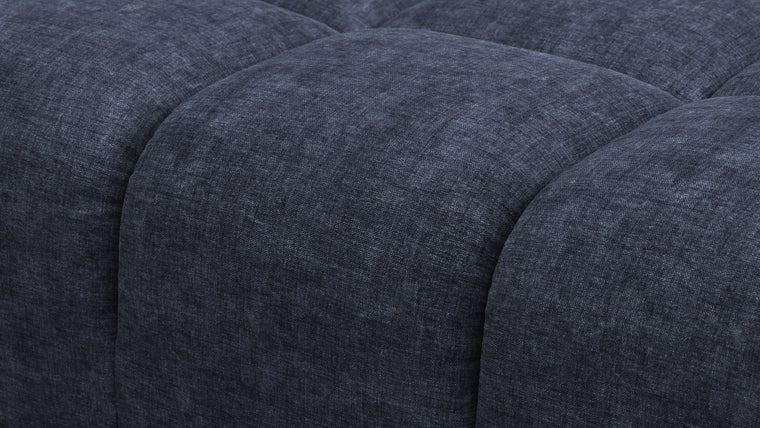 Tufted - Tufted Module, Left Corner Half, Indigo Blue Chenille
