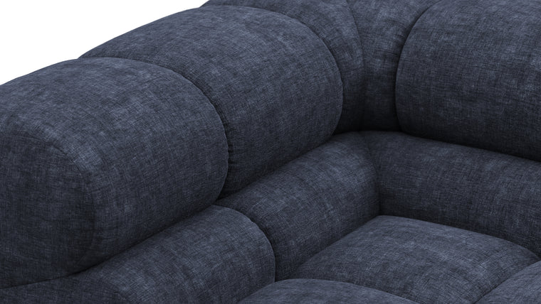 Tufted - Tufted Module, Left Corner Half, Indigo Blue Chenille
