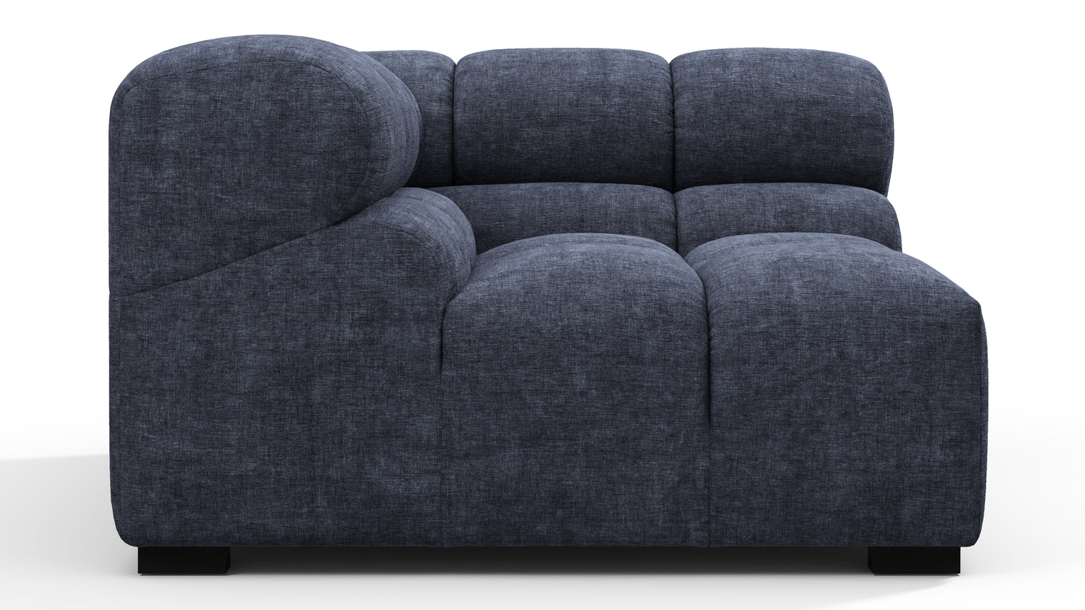 Tufted - Tufted Module, Left Corner, Indigo Blue Chenille
