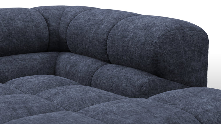 Tufted - Tufted Sectional, Small L, Right, Indigo Blue Chenille
