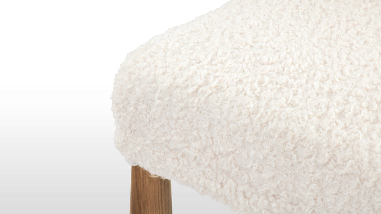 Sculptural Silhouette | The gently rounded back and fluid lines create an organic, sculptural profile, adding visual interest around your dining table without overwhelming the space.
