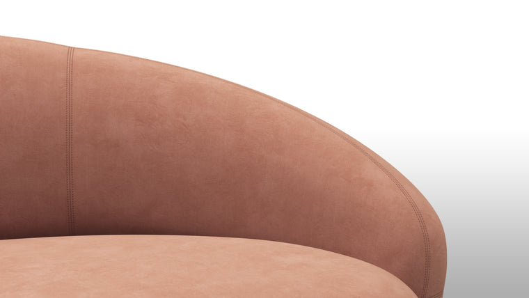 Wrap-Around Comfort | The soft, enveloping shapes of the Julep collection display a signature romantic touch. The ideal choice for modern living spaces, reading nooks, and stylish bedrooms; pair with the matching armchair for an elevated look.
