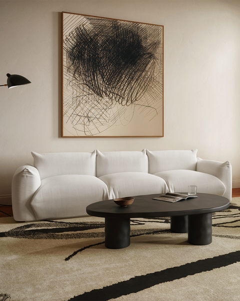 Marenco Three Seater Sofa, Ivory Linen – ICONS