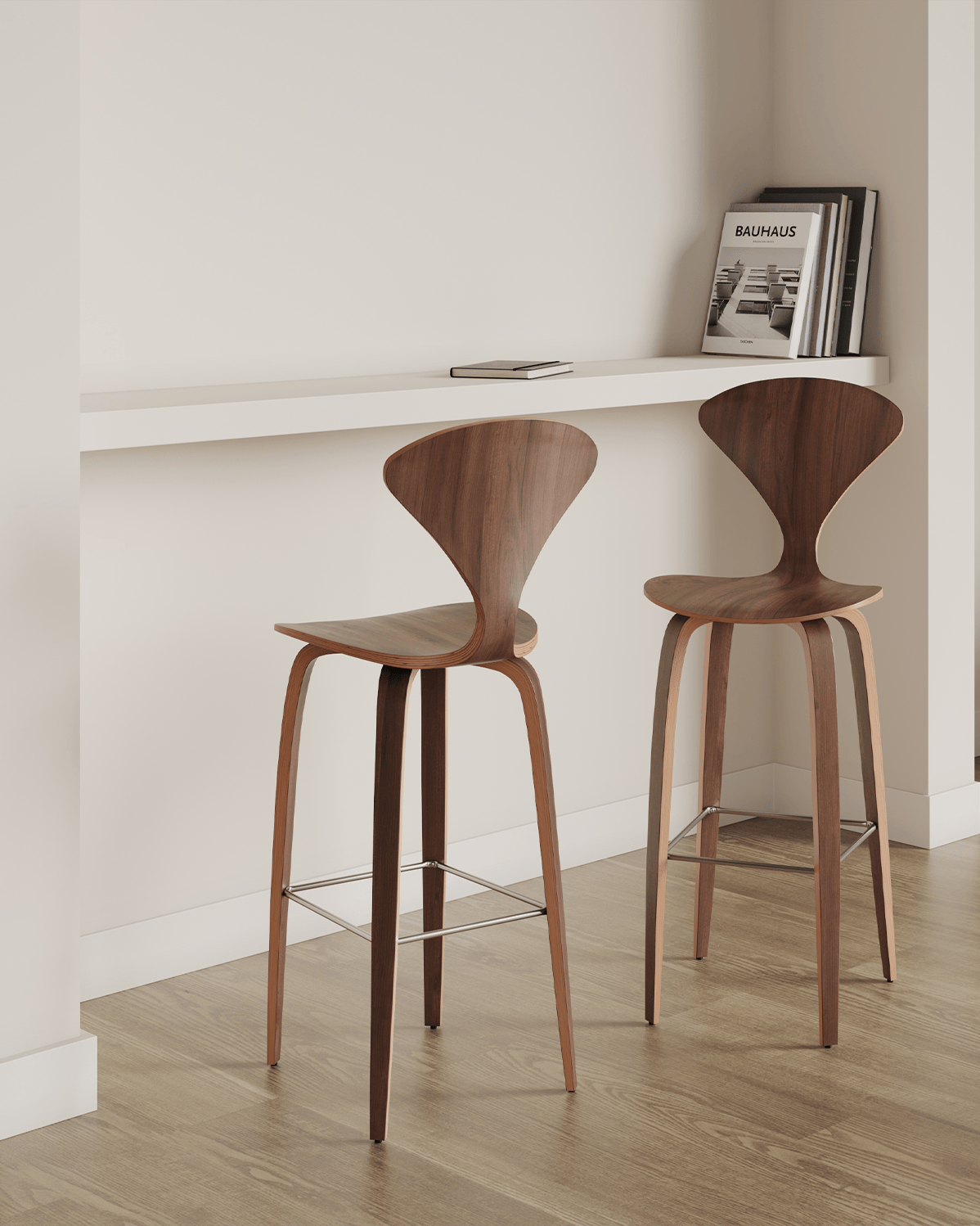 Norman Counter Stool, Walnut – Interior Icons