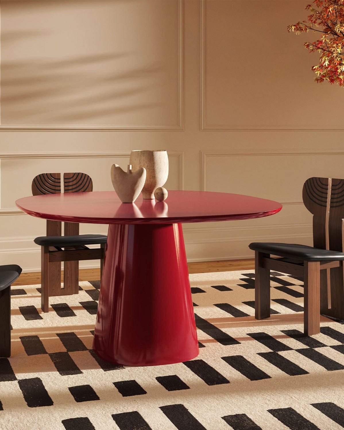 Omega Dining Table, Garnet Gloss – ICONS