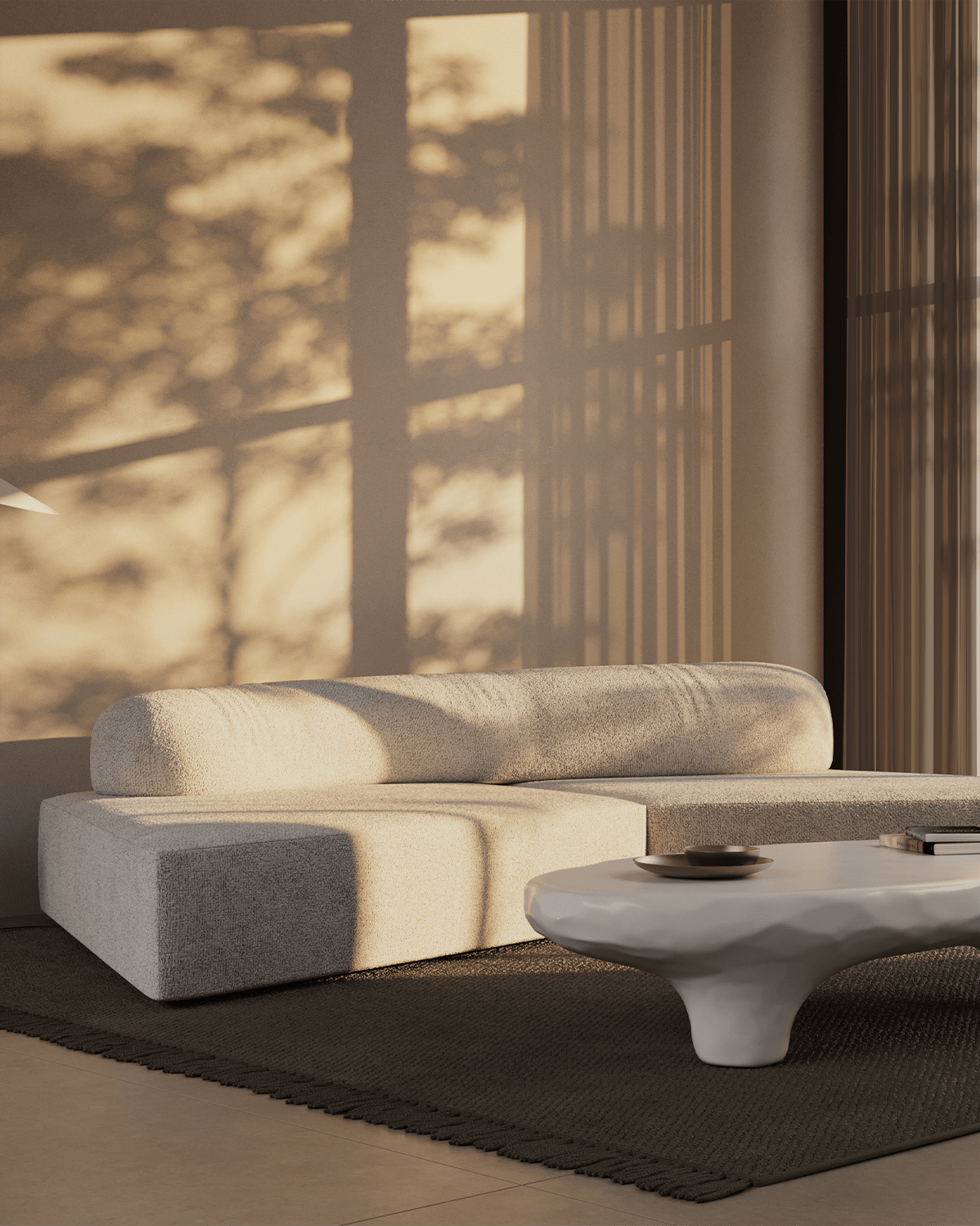 On the Rocks Module, Seat Section 3, Dove Textured Chenille – Interior ...