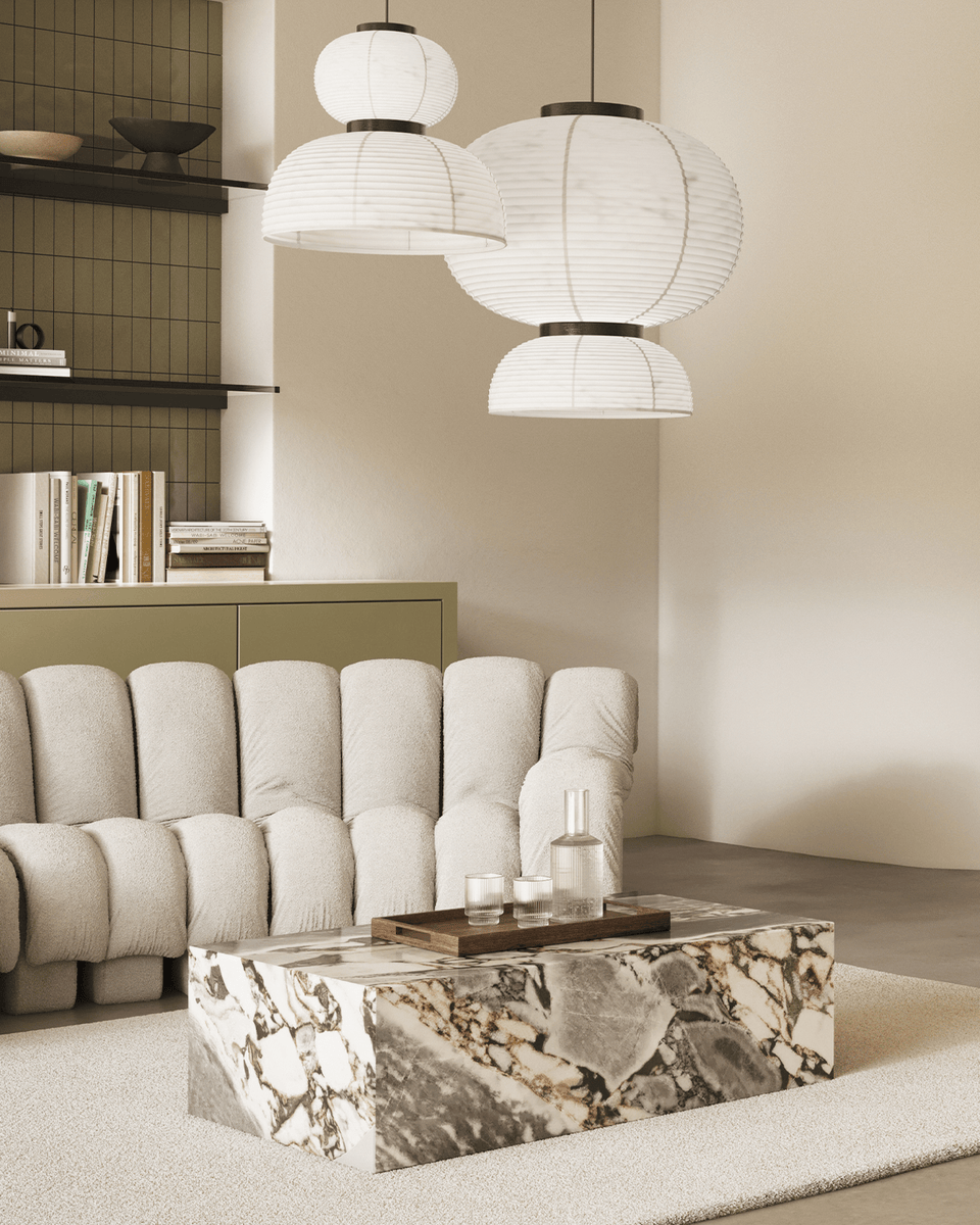Akio Sphere Paper Pendant Light, White – Interior Icons
