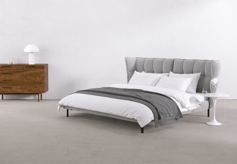 Skal - Skal Bed, King Size, Light Gray Wool