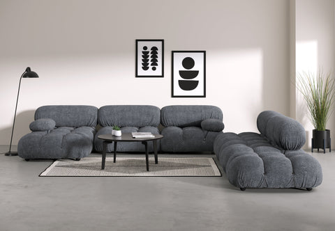 Belia - Belia Large Sectional, Right Corner, Gray Boucle