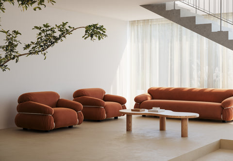 Sesann Sofa - Sesann Three Seater Sofa, Spice Velvet