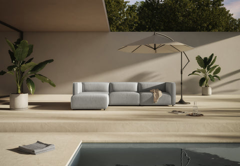 Bond - Bond Outdoor Two Seater Sofa, Dove Grey Performance Weave